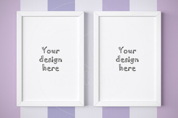 8x12 Mockup White Frame Mockup Set Of 2 Frame