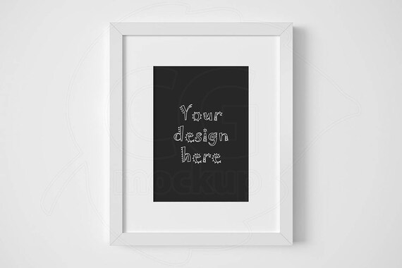 Mockup Creator 5x7 Changeable Background White Frame Mockups Matted