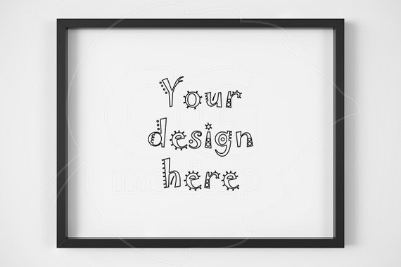 Instant Download Frame Mockup 11x14 Single Black Frame Clean Instant Download Frame Mockup 11x14 Single Black Frame Clean