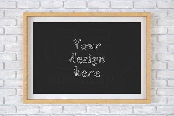 Frame Mockup 8x12 Brick Background Digital Product Mockup Instant
