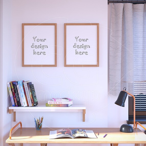 Download Free Frame Product Mockup 11x14 Set Of Two Wooden Frame ...