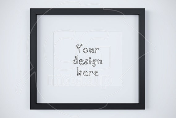 8x10 Frame Mockup Matted Black Frame Digital Product Mockup