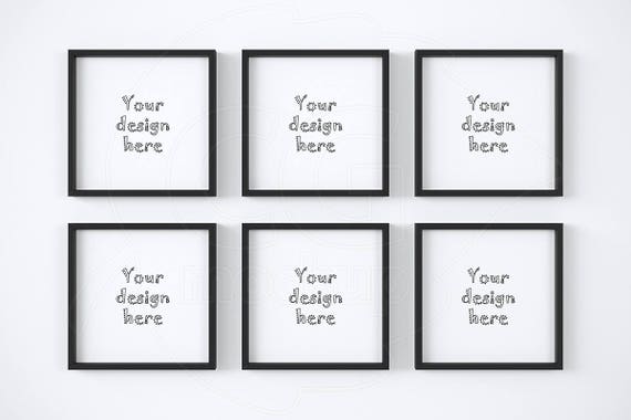 Square Mockup Frame Poster Mockup Set Of 6 Mockups Square Mockup Frame Poster Mockup Set Of 6 Mockups