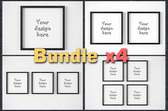 Mockups Bundle Black Mockup Frame Set Of 3 Mock