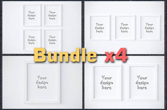 Mockup Bundle Set Of 3 Mock Up Frame White