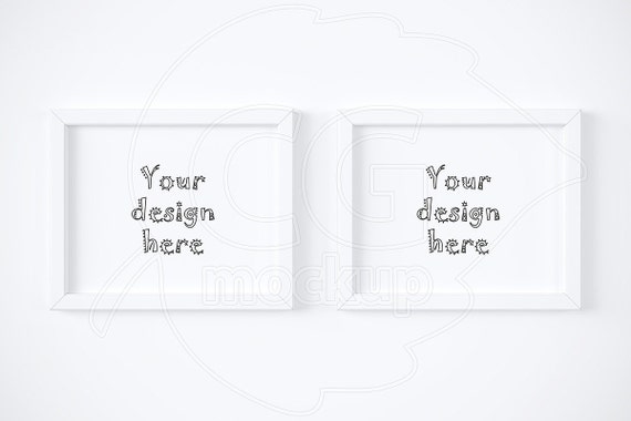 White Frame Mockup 8x10 Set Of 2 Frame Clean
