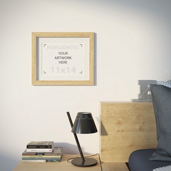 11x14 Wood Frame Mockup Digital Product Mockup Instant Download