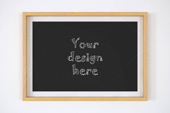 Wood Frame Mockup 8x12 Clean Background Digital Product Mockup Wood Frame Mockup 8x12 Clean Background Digital Product Mockup