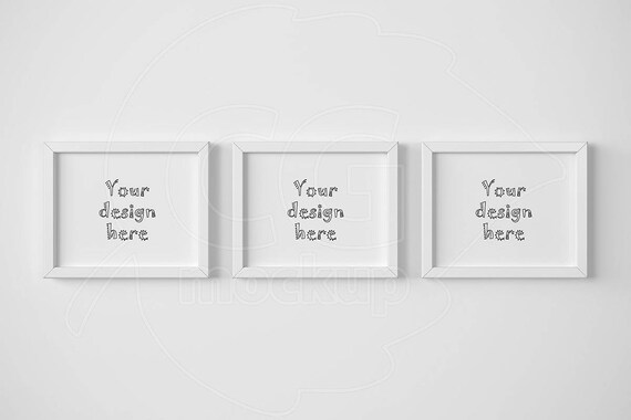 Clean Mock Up  8x10  White Frame Mockup  Set Of