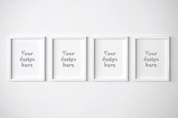 11x14 Mockup Set Of 4 Mockup White Frame Mockups Digital Etsy