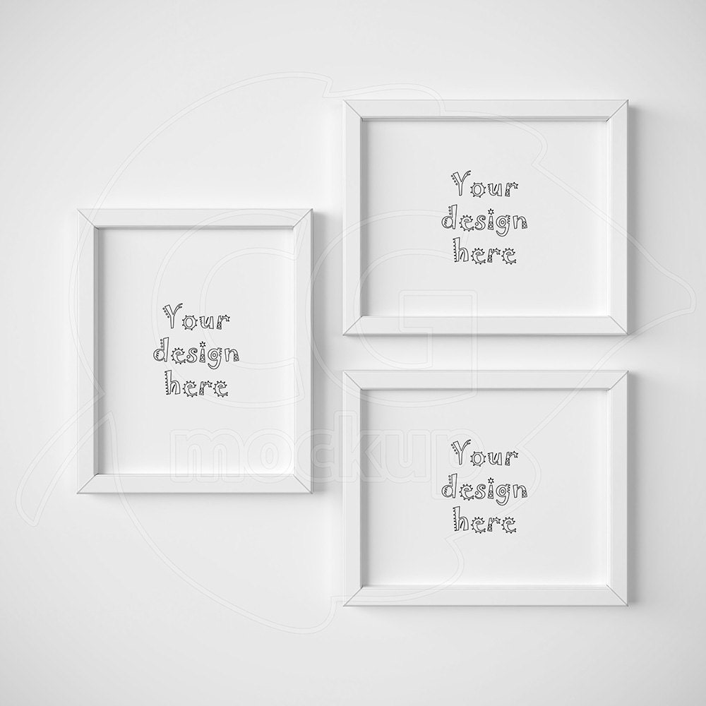 Download 8x10 mockup White frame Frame mockup Set of three | Etsy