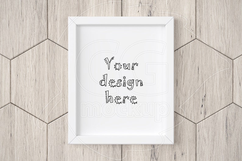 8x10 White frame mockup Mock ups Wall art mock up Etsy