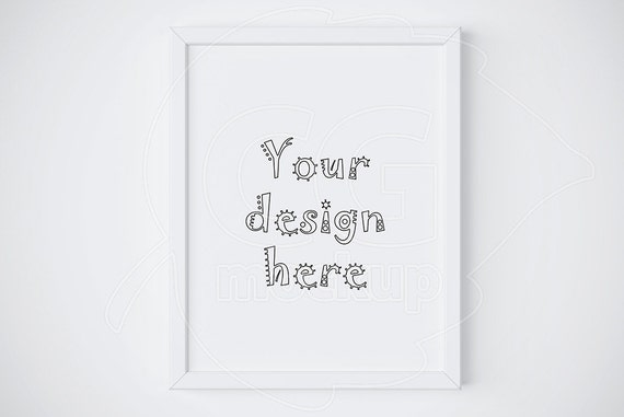 Download 11x14 Single White Frame Frame Mockup Simple Mock Up Etsy