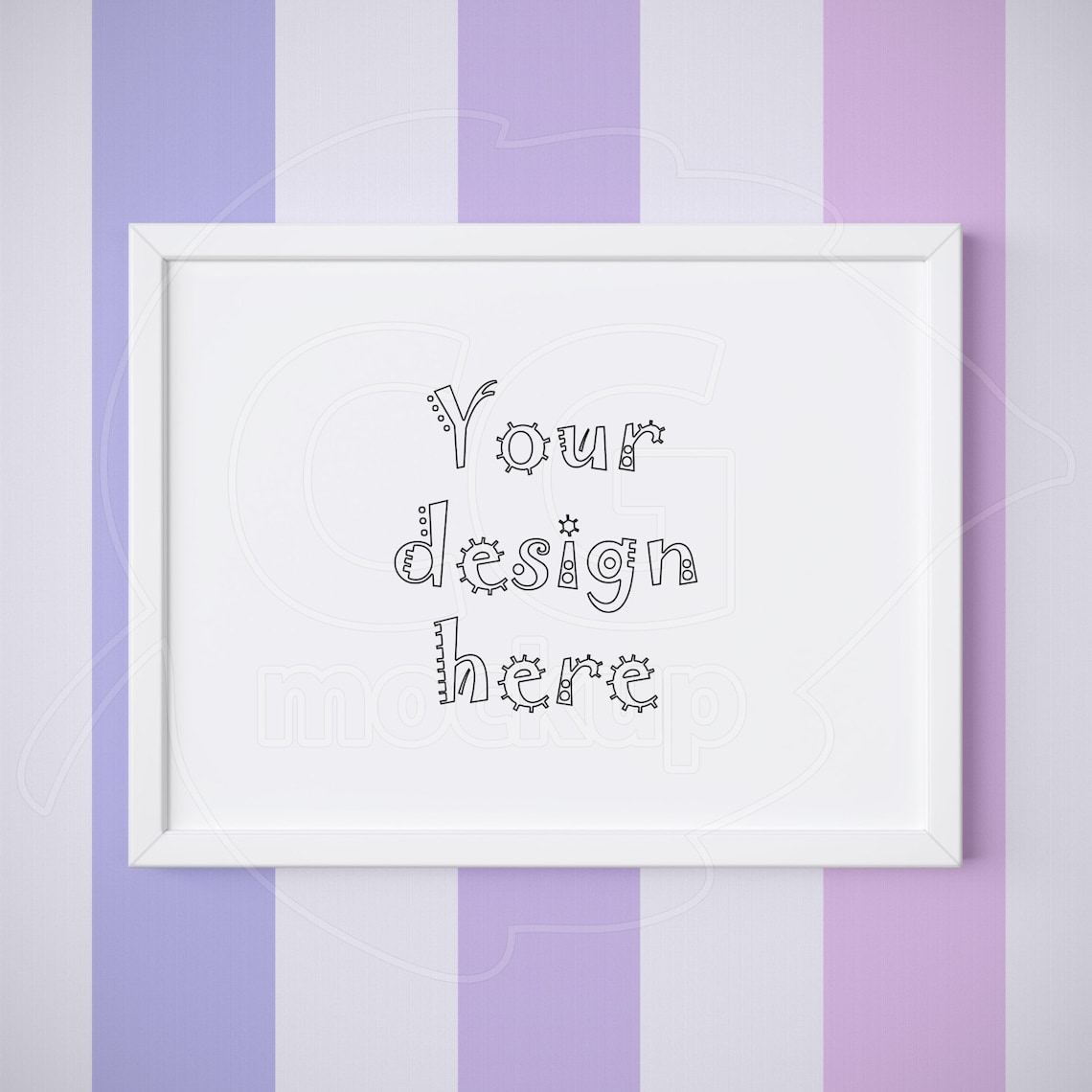 White frame mockup 12x16 Digital product mock up Etsy