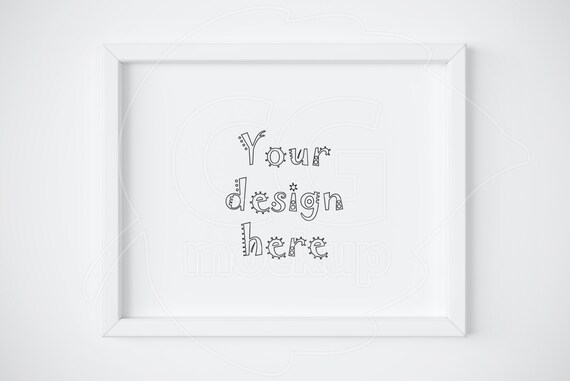 Frame Mockup 11x14 Single White Frame Basic Mockup Etsy