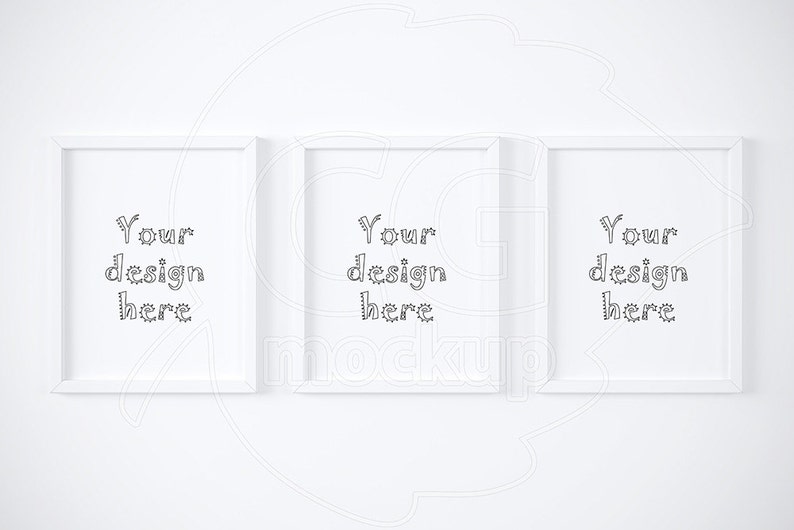 Download 11x14 Set Of 3 Frame White Frame Mockup Digital Etsy