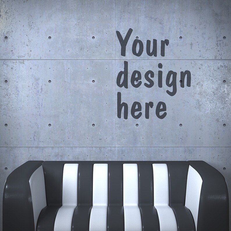 Download Wall Mockup Blank Concrete Wall No Frame Mock Up Wall Etsy