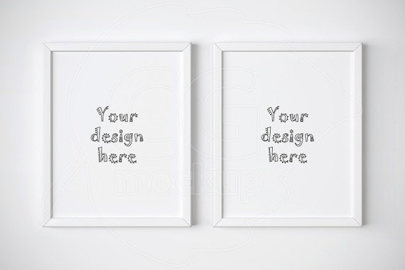Download Set Of 2 Frame 11x14 White Frame Mockup Digital Etsy