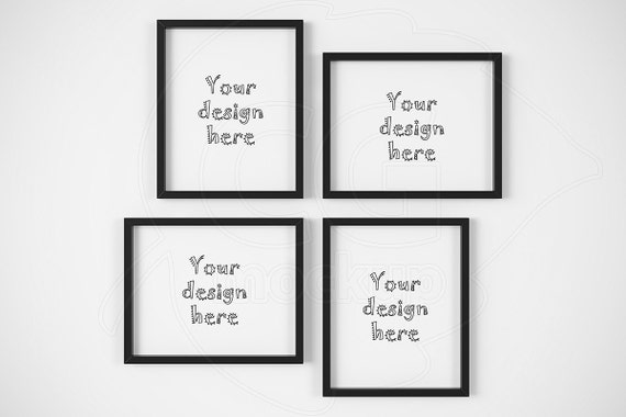 Download 8x10 Set Mockup Black Frame Mockup Digital Product Mockup Etsy PSD Mockup Templates