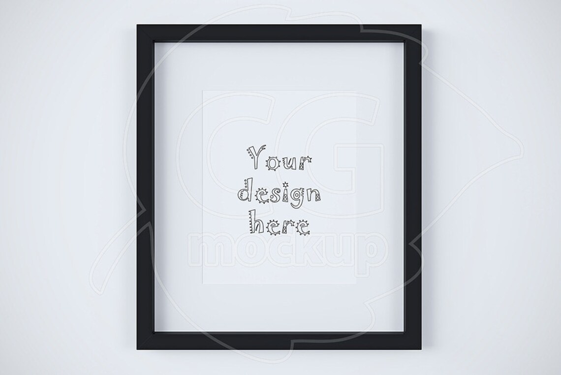 Matted black frame 8x10 frame mockup Simple mockup Stock Etsy