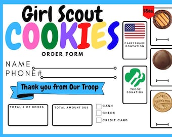 Girl Scout Order Forms - Etsy