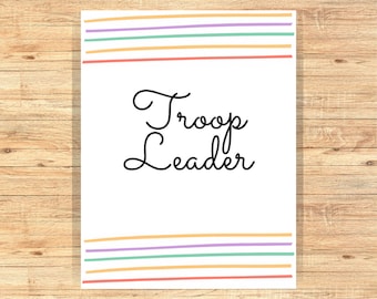 Girl Scout Troop Leader Starter Kit Binder Cute Minimal - Etsy