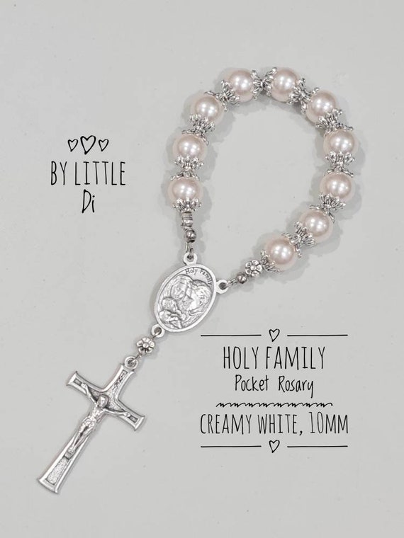 Holy Family Mini Rosaries, Small Rosaries, Baptism Favors, Wedding