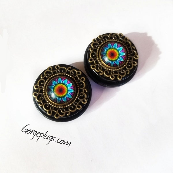 0g-1 1/8" Tripp'n Plugs Tunnels Gauges, Sold by PAIR (8mm-28mm) 00g, 1/2, 9/16, 5/8, 3/4,10mm, 11mm, 12mm, 14mm, 19mm, 22mm-420, boho plugs-