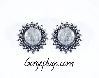 PICK SIZE "Ice Ice Baby" Plugs Gauges 0g-1 1/8" (8mm-28mm) Sold by PAIR