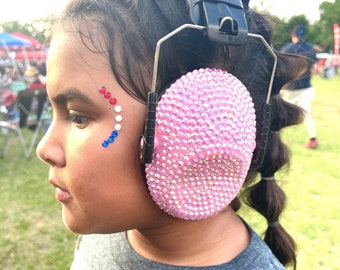 Children's Protective Noise Blocking Ear Muffs | Headphones | Rhinestone | Bling | Bedazzled | Crystal