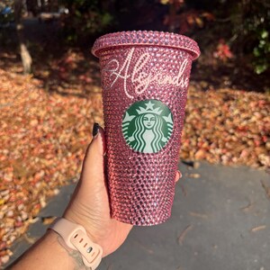 Custom Starbucks 24 oz bling rhinestone bedazzled cold cup image 6