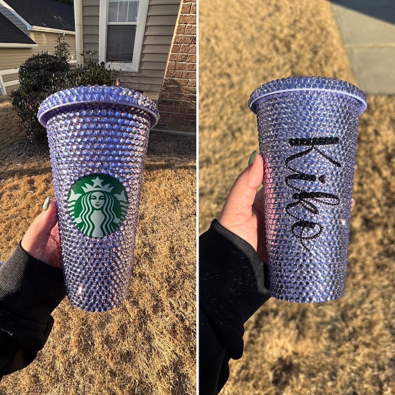 Custom Starbucks 24 oz bling rhinestone bedazzled cold cup image 1