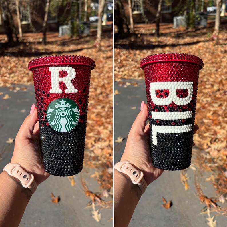 Custom Starbucks 24 oz bling rhinestone bedazzled cold cup image 5