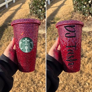 Custom Starbucks 24 oz bling rhinestone bedazzled cold cup image 2