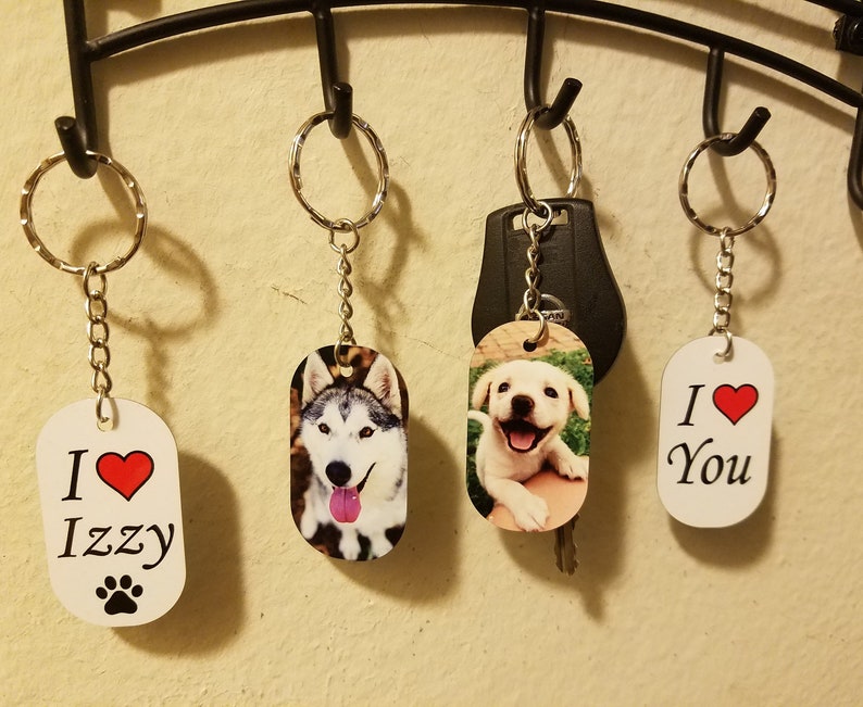 Keychain Picture Keychain Custom Keychain Photo Etsy