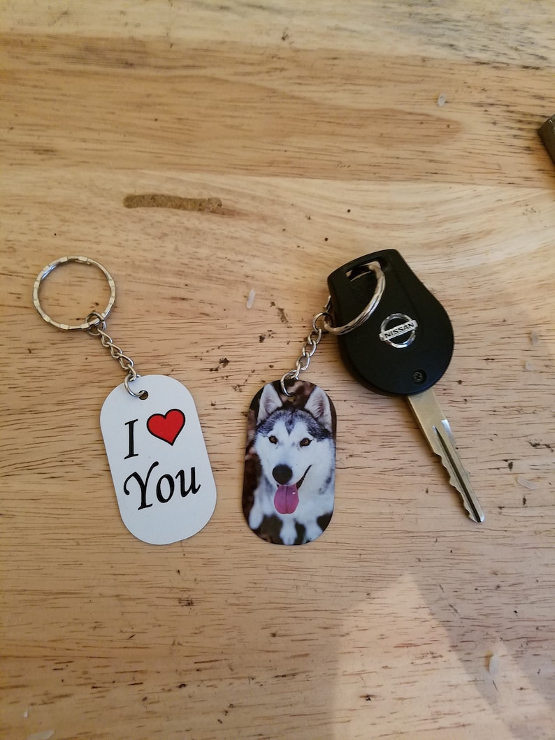 Keychain Picture Keychain Custom Keychain Photo Etsy