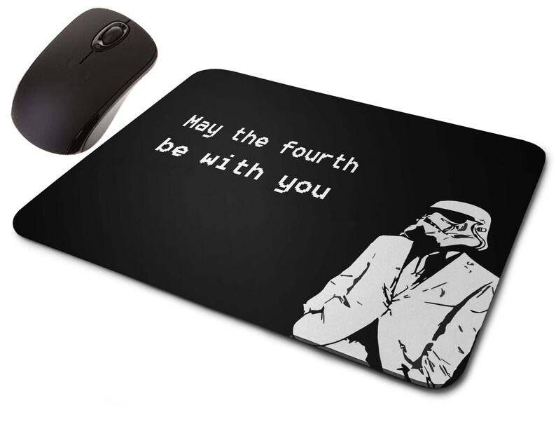 Star Wars Mouse Pad Star Wars Mousepad Gag Gift Star Bucks Etsy