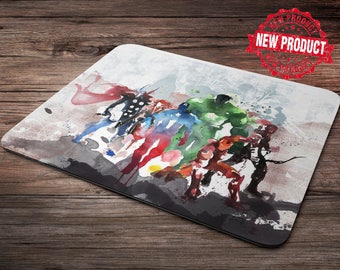 Marvel Avengers Water Paint Mousepad, Avengers Mouse Pad,  Marvel Superhero Mousepad, Home Decor, Office Decor, Desk Accessories, Geek