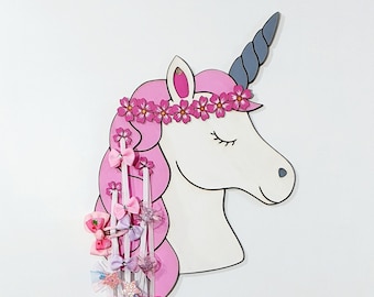 Personalized unicorn organizer , Hair clip storage , accessories holder, Hair clip holder