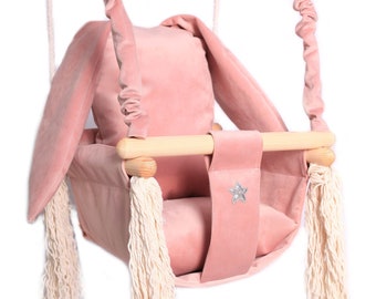 Baby Swing, Child swing,Outdoor, Indoor Swing, Bunny Swing + Hooks FREEToddler Swing Hammock,baby shower gift,Swing for children