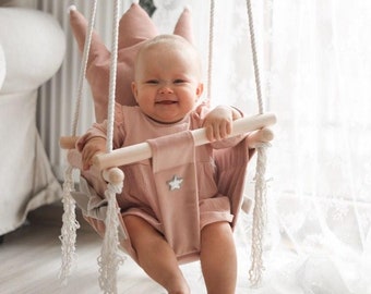 Love Gifts Crown Baby Swing + Hooks FREE ,Child swing,Outdoor Indoor Swing,Toddler Swing Hammock,baby shower gift,Swing for children