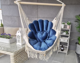 Cushion for hanging chair Heart Pillow, Pillow chair,Cushion for hammock  110 cm Pillow for Boho Chair,Hanging Cocoon, Macrame Swing Chair