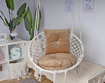 Swing Chair,outdoor, Patio swing,porch swing,summer,Macrame Swing,Hammock Chair, ,hanging chair,indoor , outdoor,