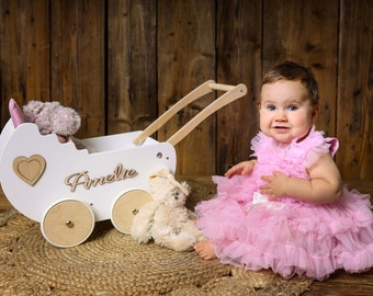 Toddler Walker, Custom Doll Stroller, Wooden Stroller,Baby Photo Prop ,Baby shower gift,1st Birthday Gift ,bedding for the stroller,