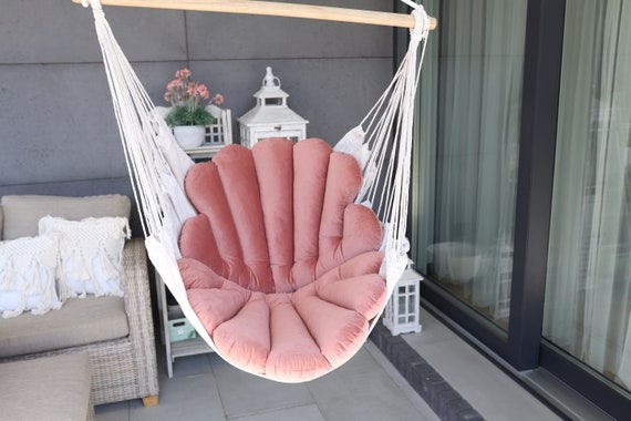 Chaise hamac, chaise rose, chaise Boho de chambre à coucher, chaise  pivotante, balançoire de chaise suspendue, hamac intérieur, chaise  balançoire Boho chaise balançoire en macramé -  Canada