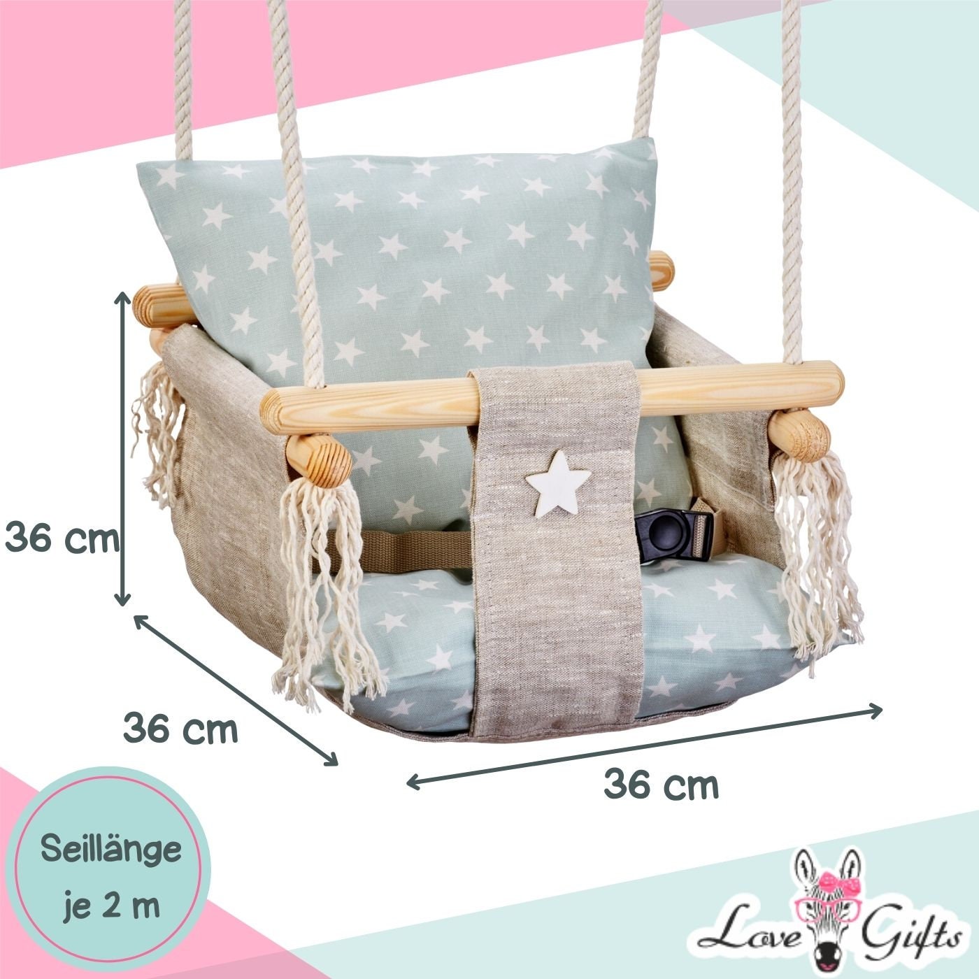 Wooden Baby Swing Seat for Toddlers 100 Organic Linen organic Wooden Baby Swing Natural Eco friendly Toddler Schaukel Indoor Outdoor Etsy