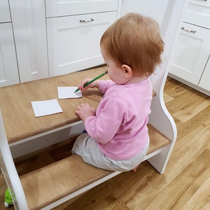 Aide de cuisine, pour frères et sœurs double, tour de cuisine, 60 cm, tabouret Tabouret de sécurité,Toddler Tower Kitchen, image 8