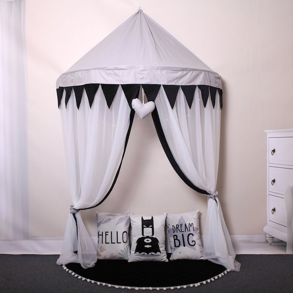 Love Gifts Canopy + 3 Pillows , Hanging Tent,Beautiful Kids Teepee,Bed canopy, Play Canopy.Hanging canopy,Children's Canopy,