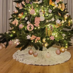 Luxury Christmas Tree Mat, Christmas Tree Skirt, 90cm Small Christmas Tree Skirt,Rug For Living Room