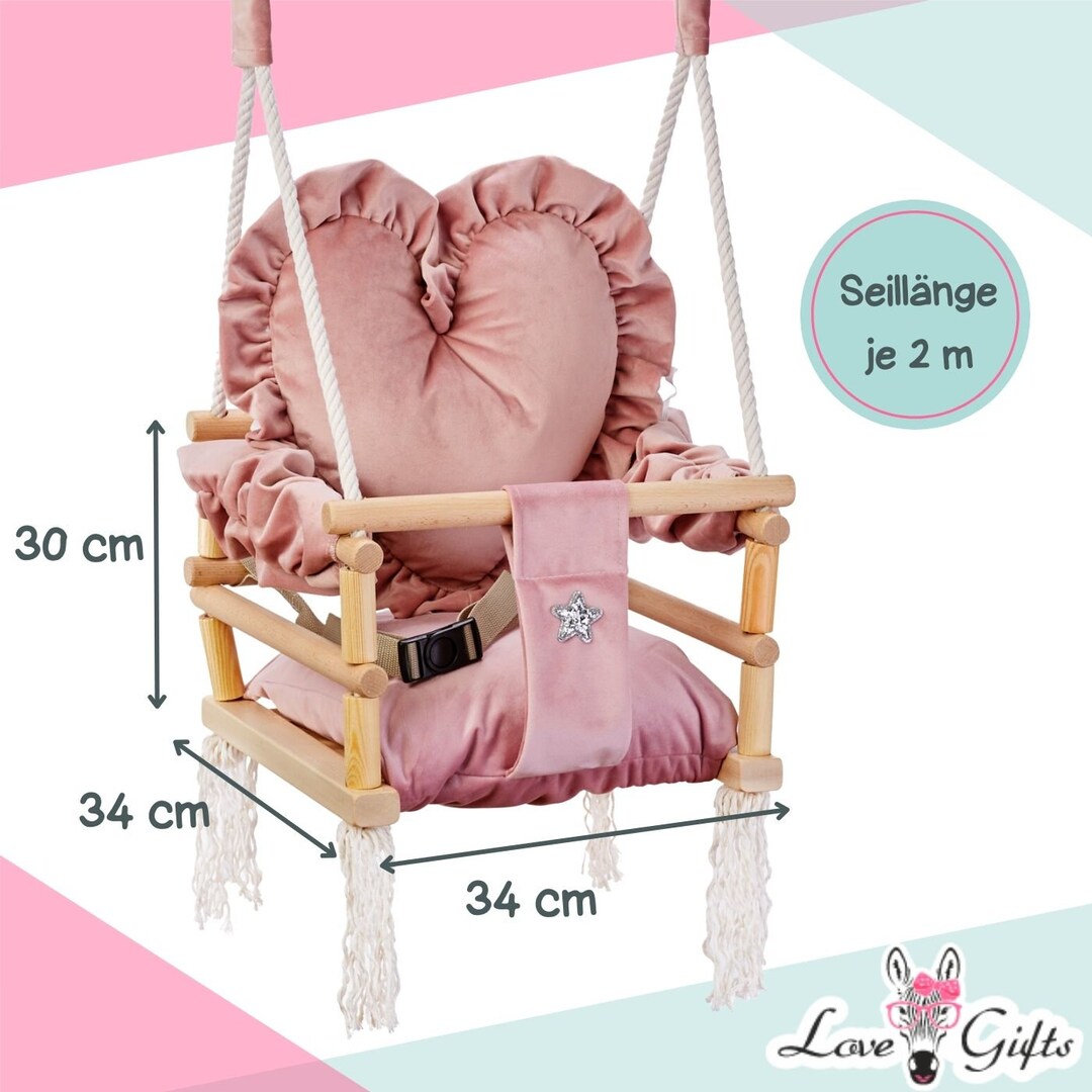 Wooden Baby Swing, Outdoor, Indoor Swing,safety BELT Hooks Free,toddler